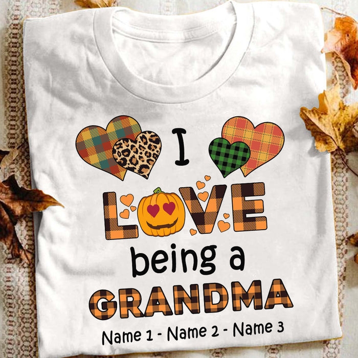 Personalized Grandma Fall Halloween T Shirt AG91 95O53 1