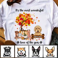Personalized Dog Fall Halloween T Shirt AG91 30O47 thumb 1