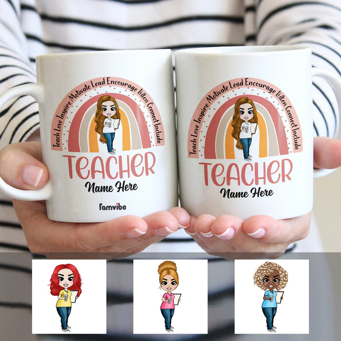 Personalized Back To School Teacher Rainbow Mug JL165 95O57 1