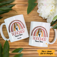 Personalized Back To School Teacher Rainbow Mug JL165 95O57 thumb 1