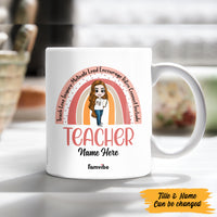 Personalized Back To School Teacher Rainbow Mug JL165 95O57 thumb 1