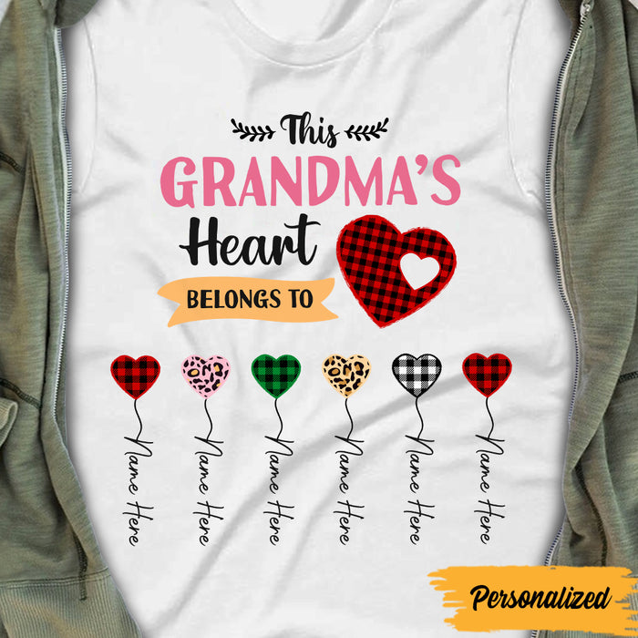 Personalized Mom Grandma Heart T Shirt AG121 95O47 1