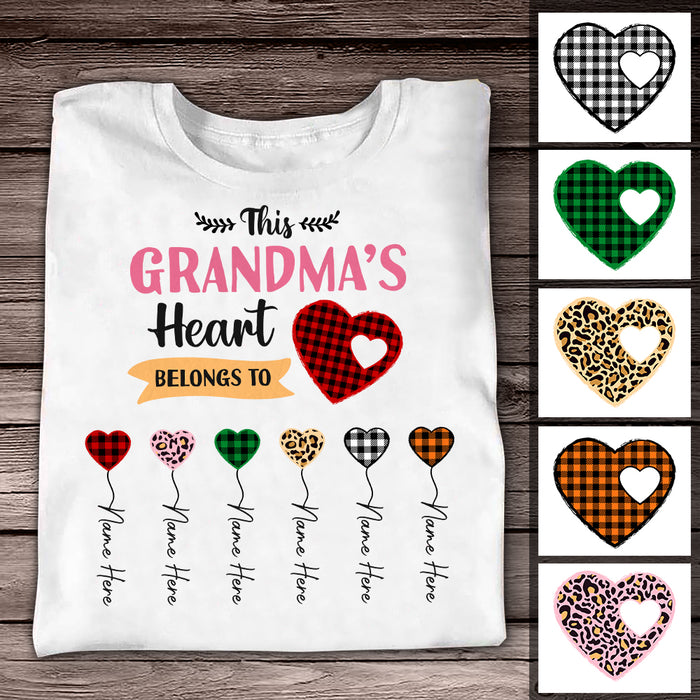 Personalized Mom Grandma Heart T Shirt AG121 95O47 1