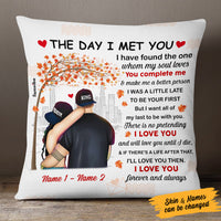 Personalized Fall Halloween  Couple The Day I Met You Pillow AG1010 26O53 (Insert Included) thumb 1