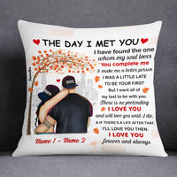 Personalized Fall Halloween  Couple The Day I Met You Pillow AG1010 26O53 (Insert Included) thumb 1