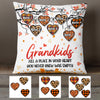 Personalized Fall Grandma Grandkids Heart Pillow AG102 24O36 (Insert Included) 1