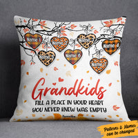 Personalized Fall Grandma Grandkids Heart Pillow AG102 24O36 (Insert Included) thumb 1