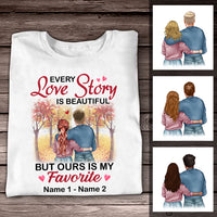 Personalized Couple Fall T Shirt AG96 30O36 thumb 1