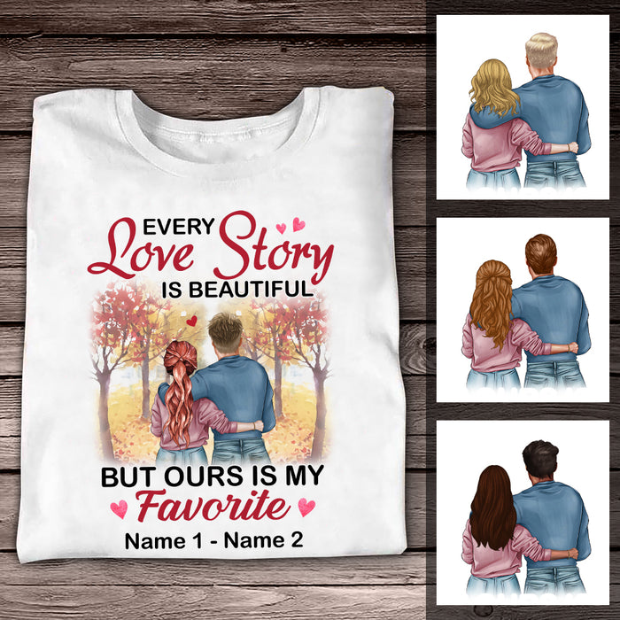 Personalized Couple Fall T Shirt AG96 30O36 1