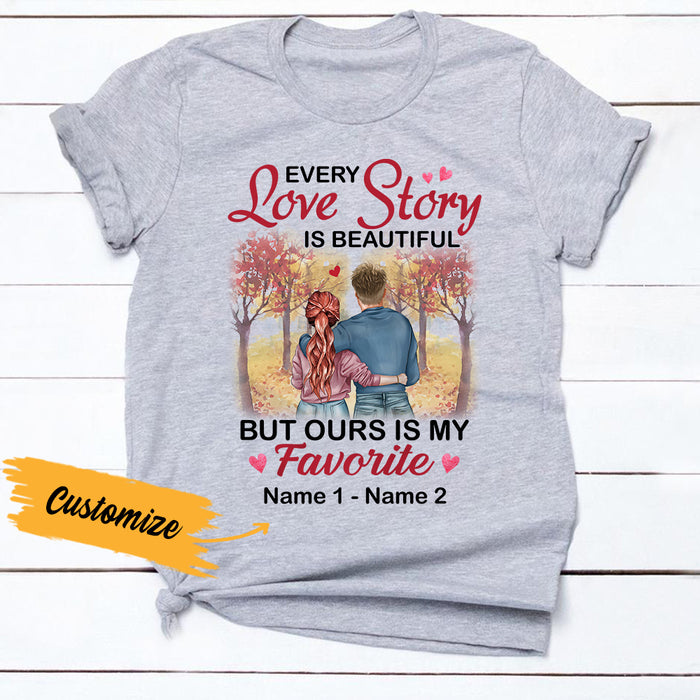 Personalized Couple Fall T Shirt AG96 30O36 1