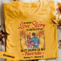 Personalized Couple Fall T Shirt AG96 30O36 thumb 1