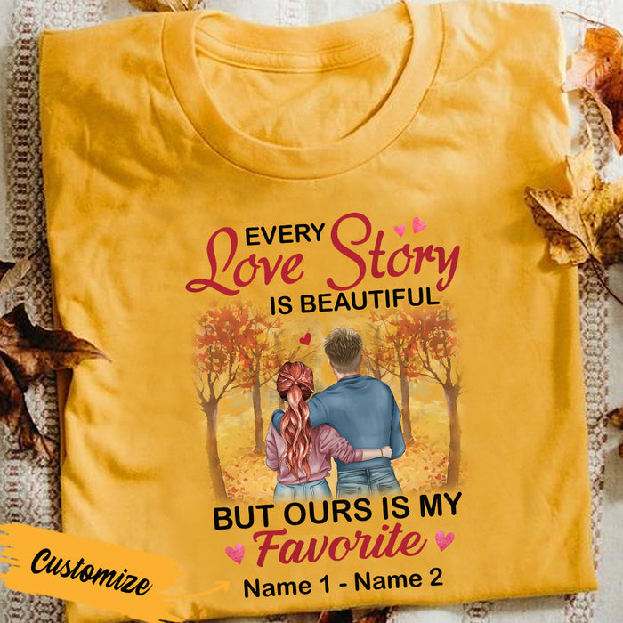 Personalized Couple Fall T Shirt AG96 30O36 1