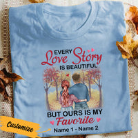 Personalized Couple Fall T Shirt AG96 30O36 thumb 1