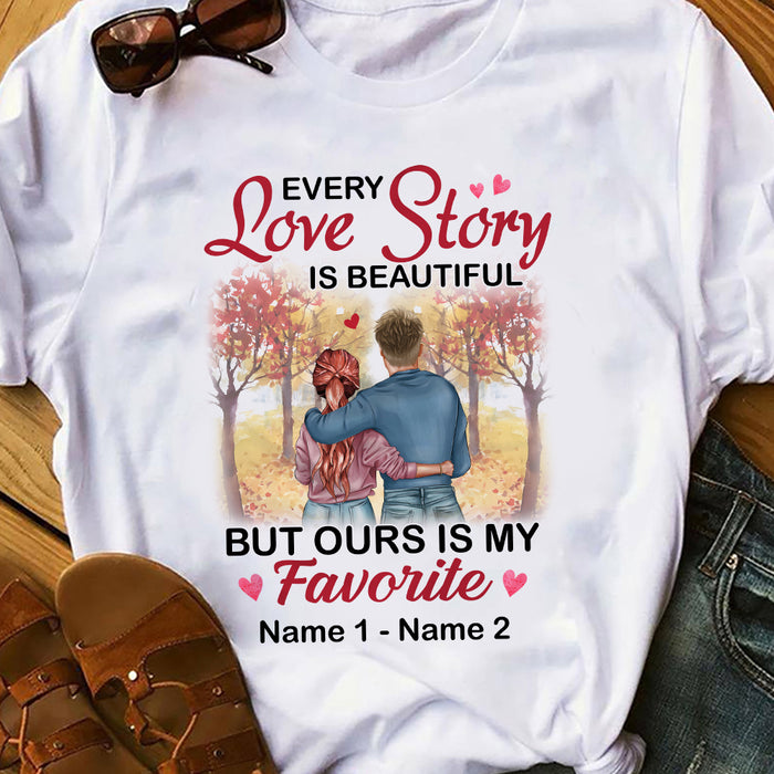 Personalized Couple Fall T Shirt AG96 30O36 1