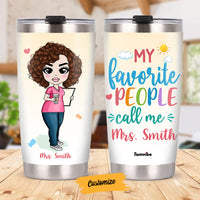 Personalized Call Me Teacher Back To School Steel Tumbler JL162 30O58 thumb 1