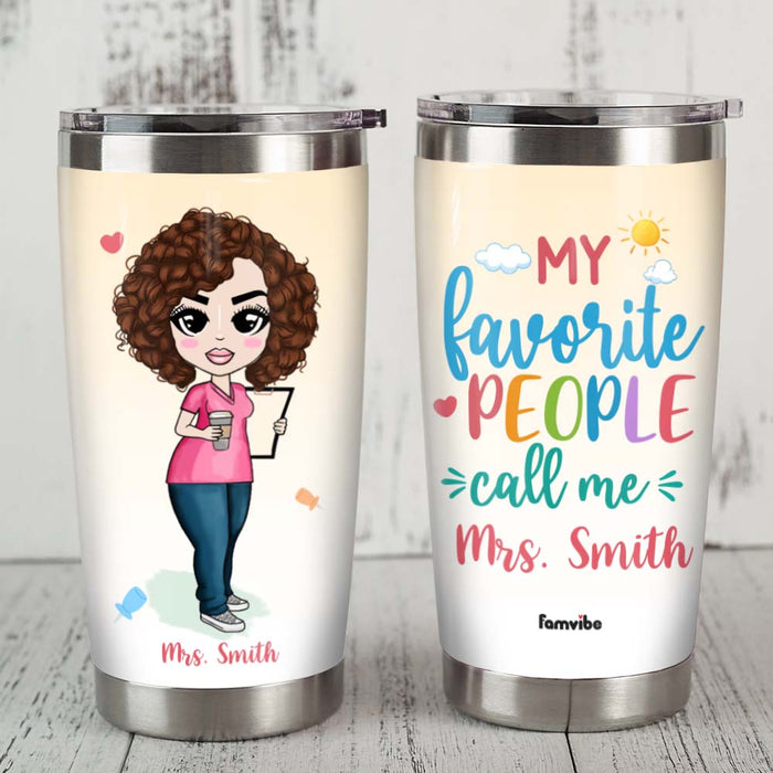 Personalized Call Me Teacher Back To School Steel Tumbler JL162 30O58 1