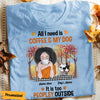 Personalized Dog Mom And Coffee Fall T Shirt AG103 30O47 1