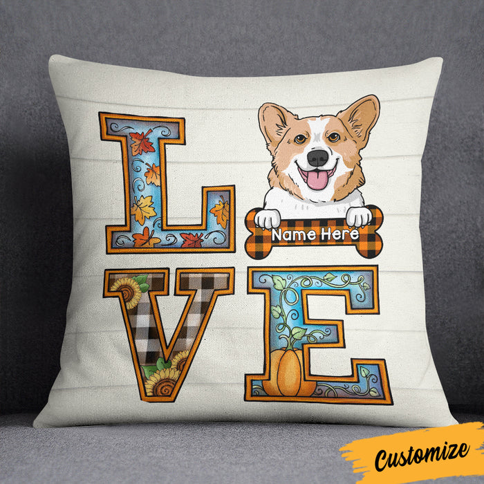Personalized Dog Love Fall Pillow AG104 30O36 1