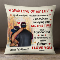 Personalized Fall Halloween Couple Love Pillow AG104 24O57 (Insert Included) thumb 1