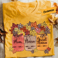 Personalized Fall Mom Grandma T Shirt AG103 81O34 thumb 1