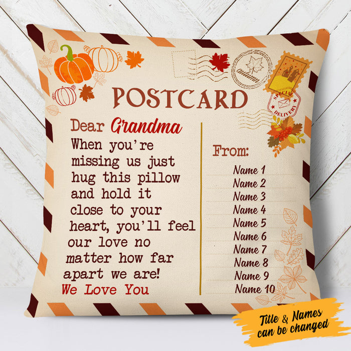 Personalized Grandma Fall Pillow AG102 30O53 (Insert Included) 1