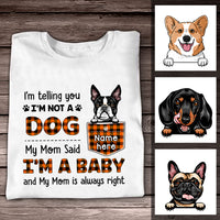 Personalized Fall Dog Mom T Shirt AG101 24O36 thumb 1