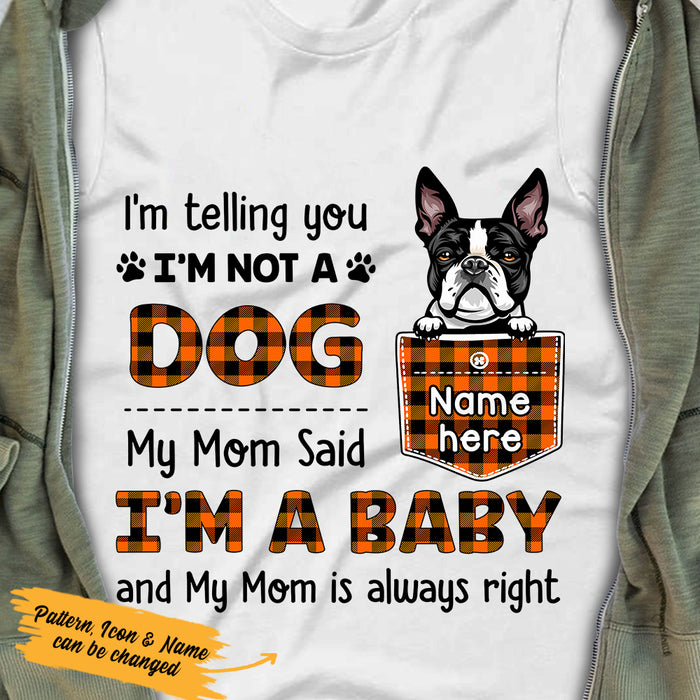 Personalized Fall Dog Mom T Shirt AG101 24O36 1