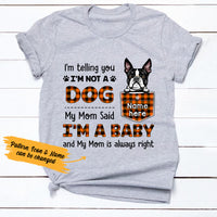 Personalized Fall Dog Mom T Shirt AG101 24O36 thumb 1