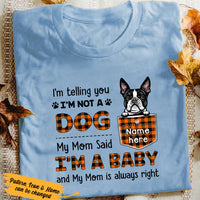 Personalized Fall Dog Mom T Shirt AG101 24O36 thumb 1