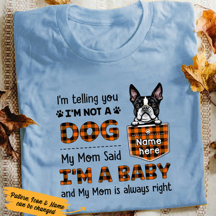 Personalized Fall Dog Mom T Shirt AG101 24O36 1