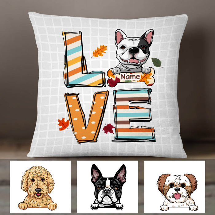 Personalized Dog Mom Fall Pillow AG101 30O58 (Insert Included) 1