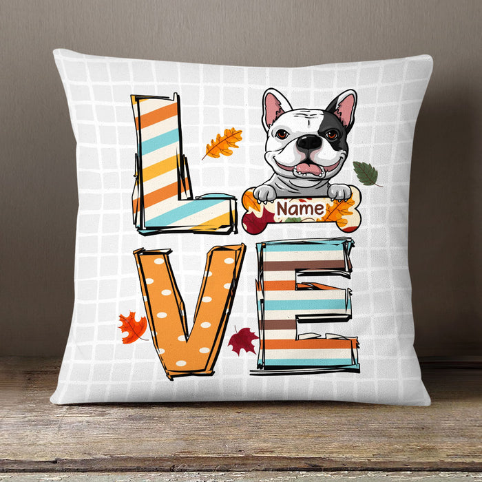Personalized Dog Mom Fall Pillow AG101 30O58 (Insert Included) 1