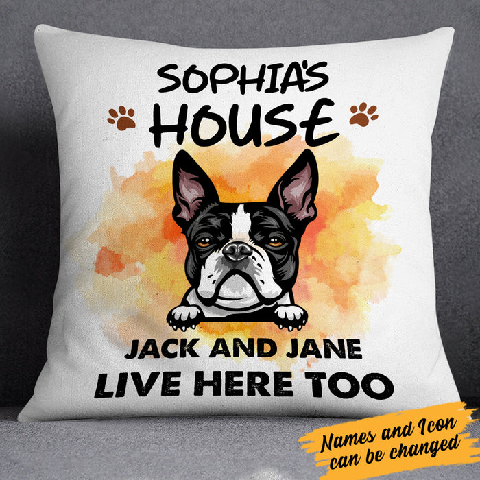 Personalized Dog House Fall Halloween Pillow AG109 24O34 (Insert Included) 1