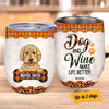 Personalized Fall Halloween Dog Mom Wine Tumbler AG108 24O53 1