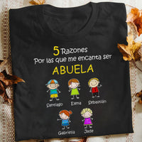 Personalized Grandpa Grandma Reason Spanish Abuelo Abuela T Shirt AP134 81O34 thumb 1