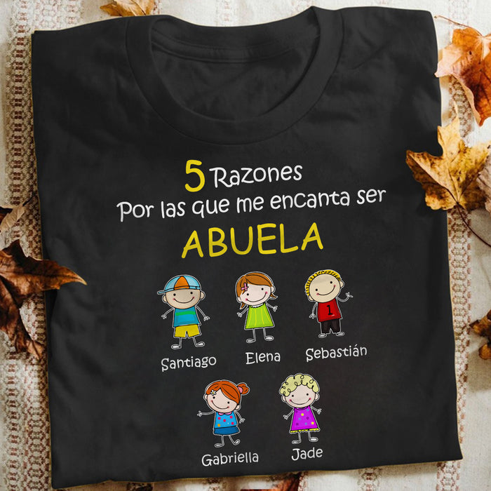 Personalized Grandpa Grandma Reason Spanish Abuelo Abuela T Shirt AP134 81O34 1