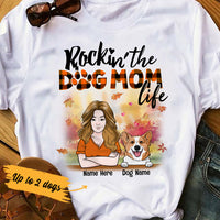 Personalized Fall Dog Mom  T Shirt AG101 26O36 thumb 1