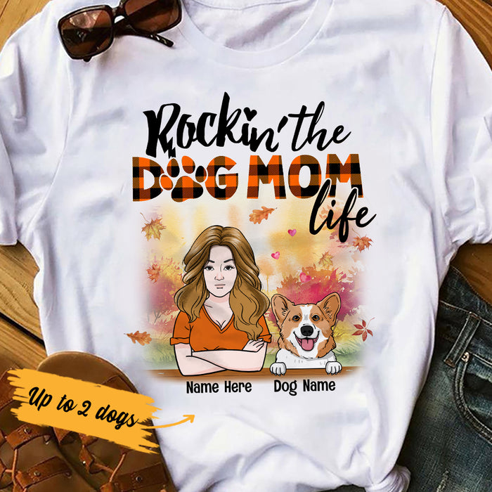 Personalized Fall Dog Mom  T Shirt AG101 26O36 1