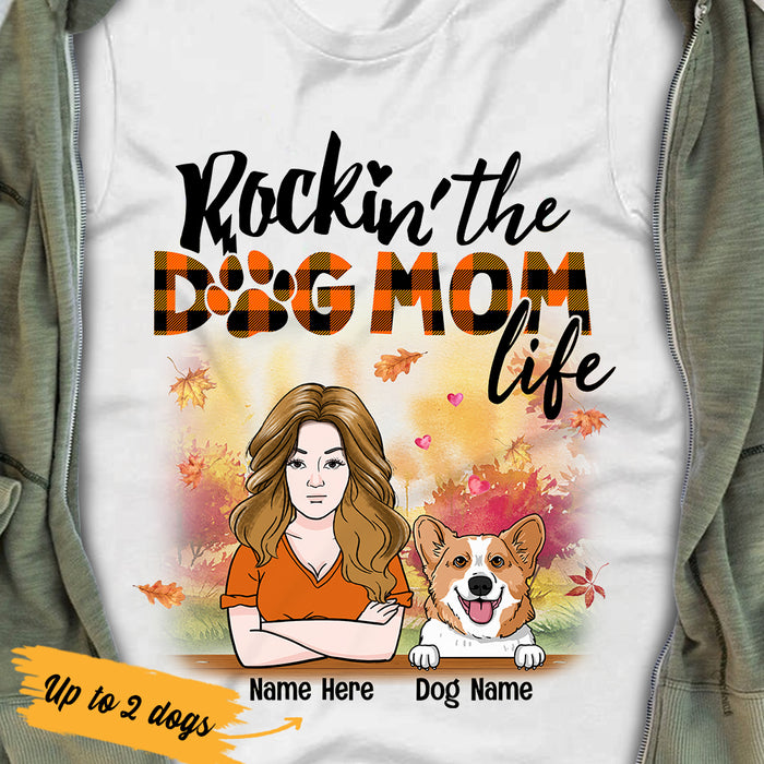Personalized Fall Dog Mom  T Shirt AG101 26O36 1