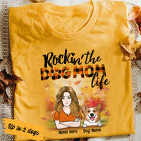 Personalized Fall Dog Mom  T Shirt AG101 26O36 thumb 1