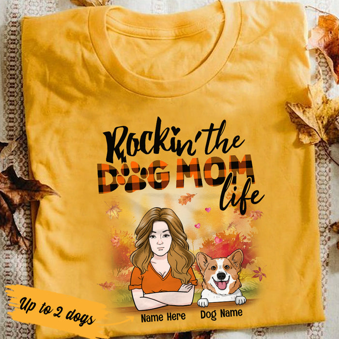 Personalized Fall Dog Mom  T Shirt AG101 26O36 1