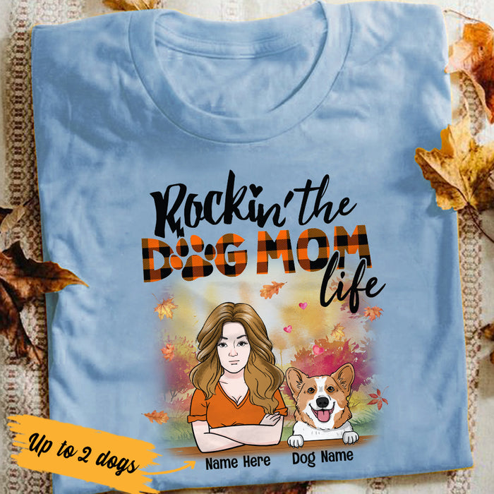 Personalized Fall Dog Mom  T Shirt AG101 26O36 1