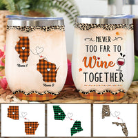 Personalized Fall Wine Together Wine Tumbler AG106 24O57 thumb 1