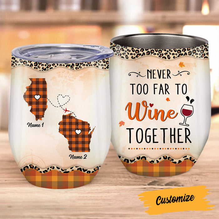 Personalized Fall Wine Together Wine Tumbler AG106 24O57 1