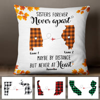 Personalized Fall Halloween Friends Sisters Forever Pillow AG105 24O47 (Insert Included) thumb 1