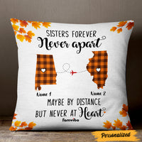 Personalized Fall Halloween Friends Sisters Forever Pillow AG105 24O47 (Insert Included) thumb 1