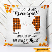 Personalized Fall Halloween Friends Sisters Forever Pillow AG105 24O47 (Insert Included) thumb 1
