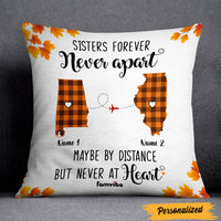Personalized Fall Halloween Friends Sisters Forever Pillow AG105 24O47 (Insert Included) thumb 1