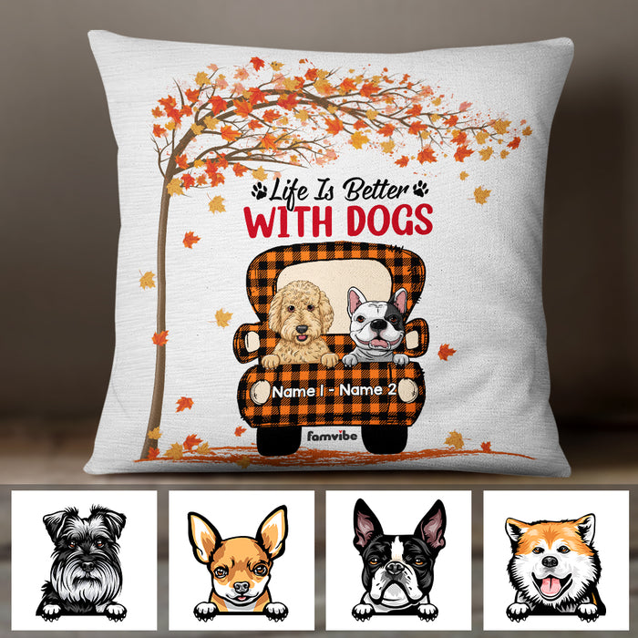 Personalized Dog Mom Fall Pillow AG1012 24O47 (Insert Included) 1