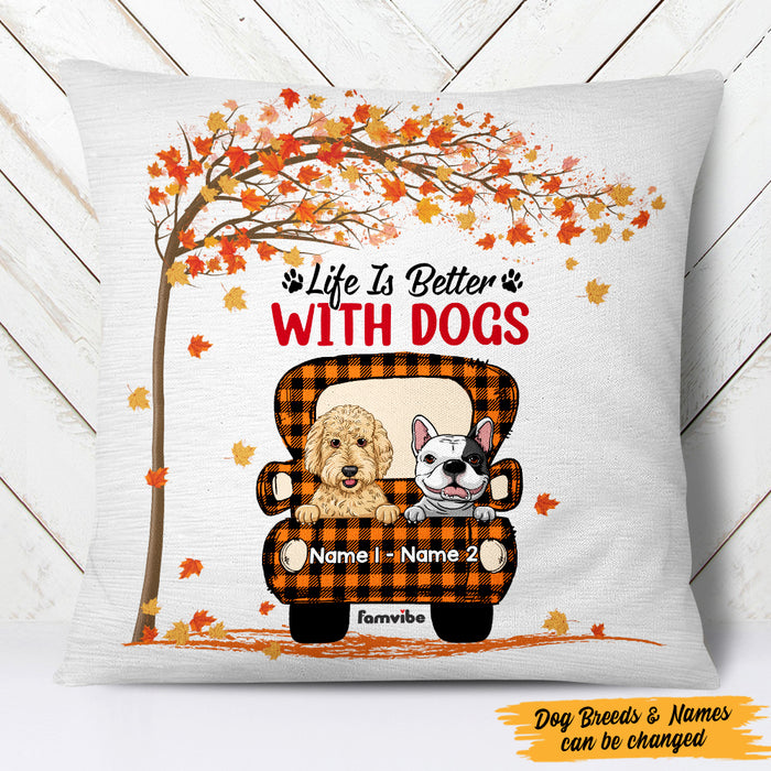 Personalized Dog Mom Fall Pillow AG1012 24O47 (Insert Included) 1